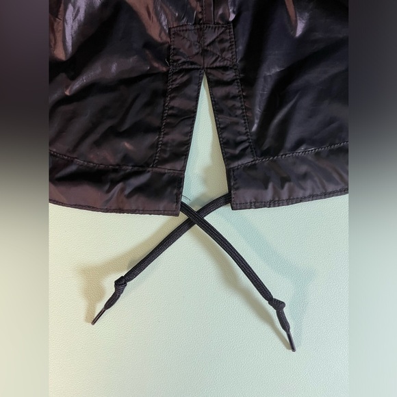 Columbia Black Hooded 2-Way Zipper Windbreaker Jacket, Woman Size Small Coat - Picture 6 of 11